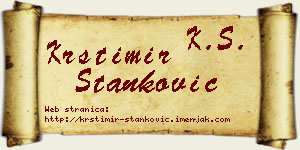 Krstimir Stanković vizit kartica